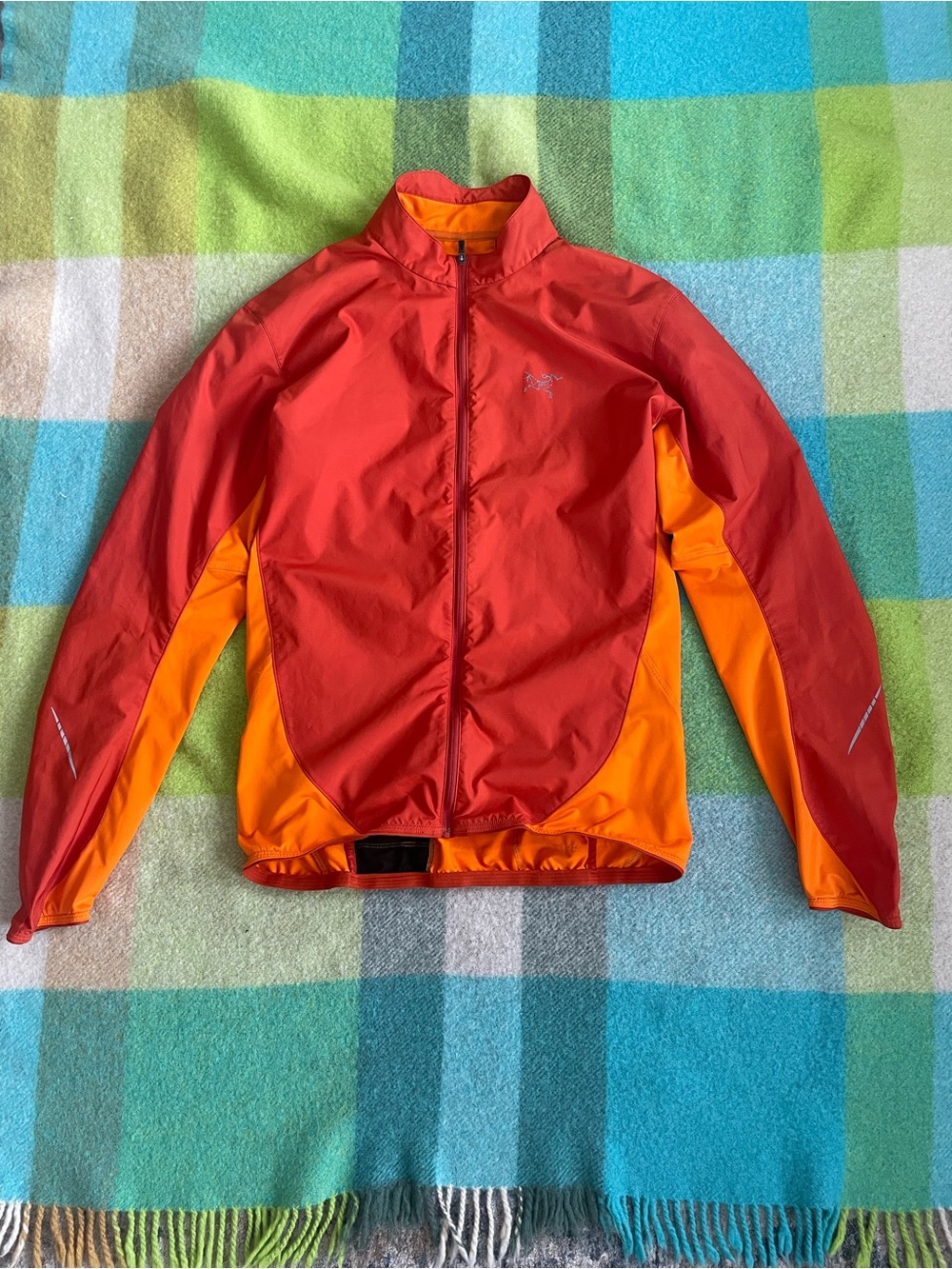 Arcteryx Darter Lightweight Full Zip Shell Jacket Red Orange Men’s